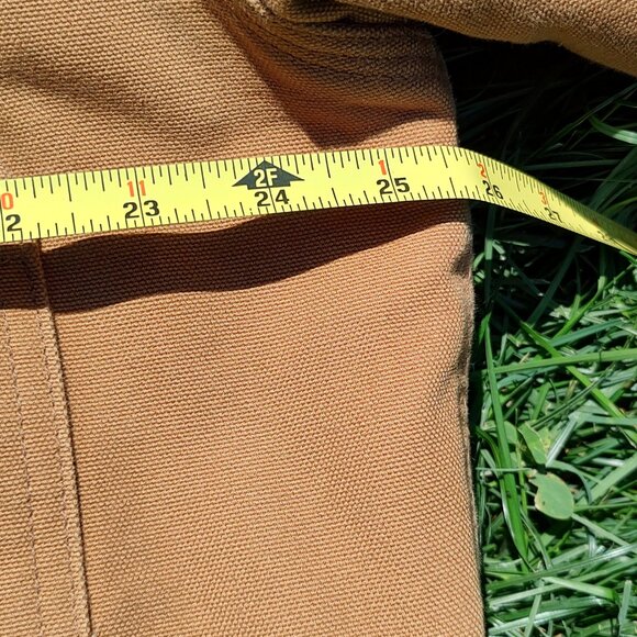 Men Carhartt Coveralls Insulated Duck Red Lining 2XL Chest 48" Inseam 28" - Picture 11 of 14